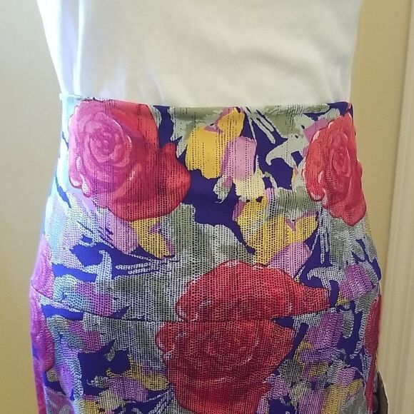 LuLaRoe Pink Floral Maxi Skirt NWT Boho Resort Wear Stretchy A-Line XL - Picture 3 of 8